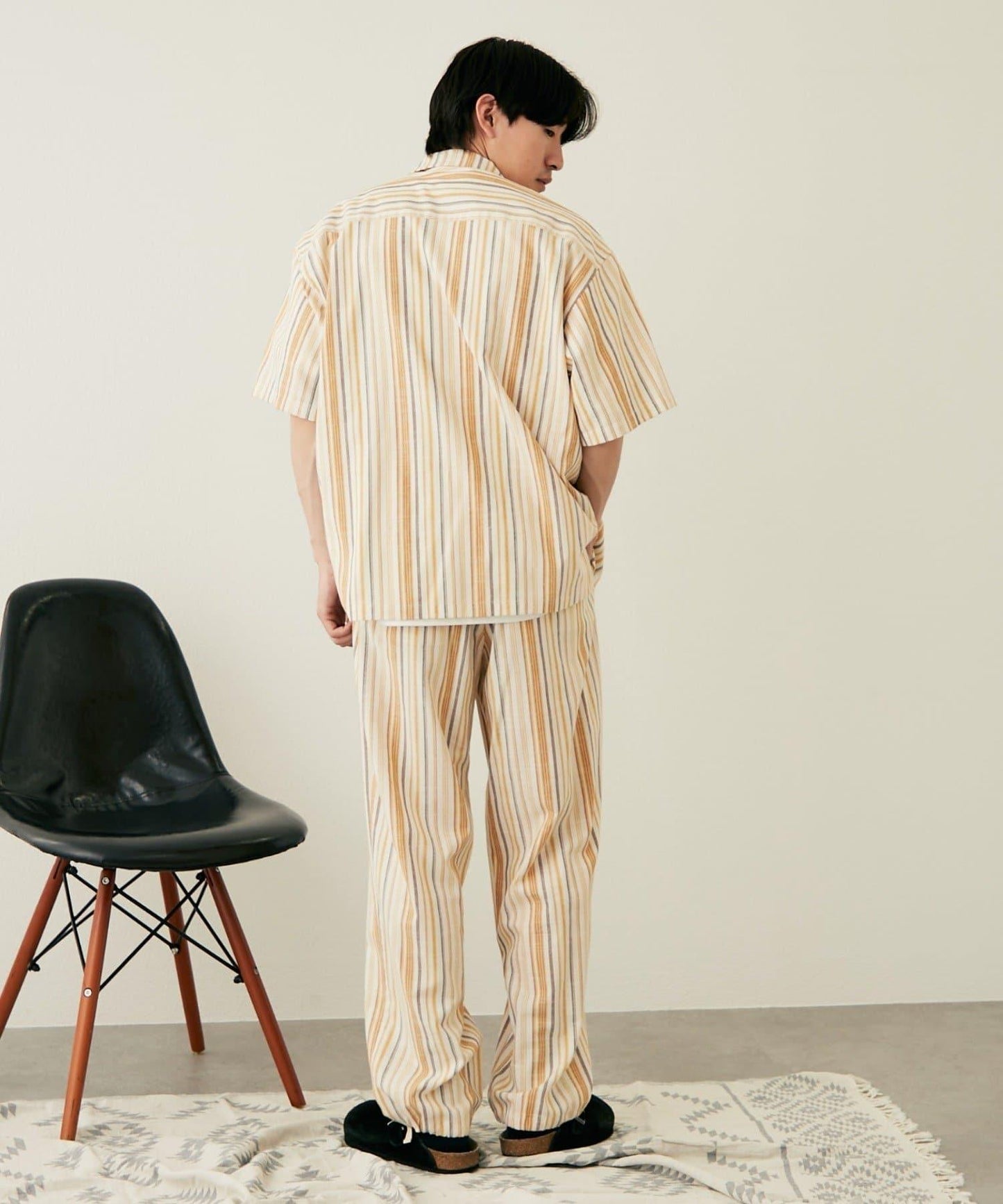 【CIAOPANIC TYPY】棉質寬鬆條紋褲