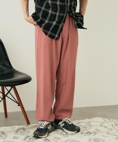 【CIAOPANIC TYPY】棉質寬鬆條紋褲