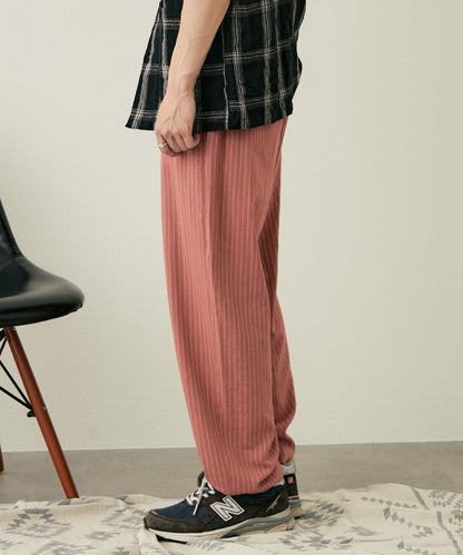 【CIAOPANIC TYPY】棉質寬鬆條紋褲