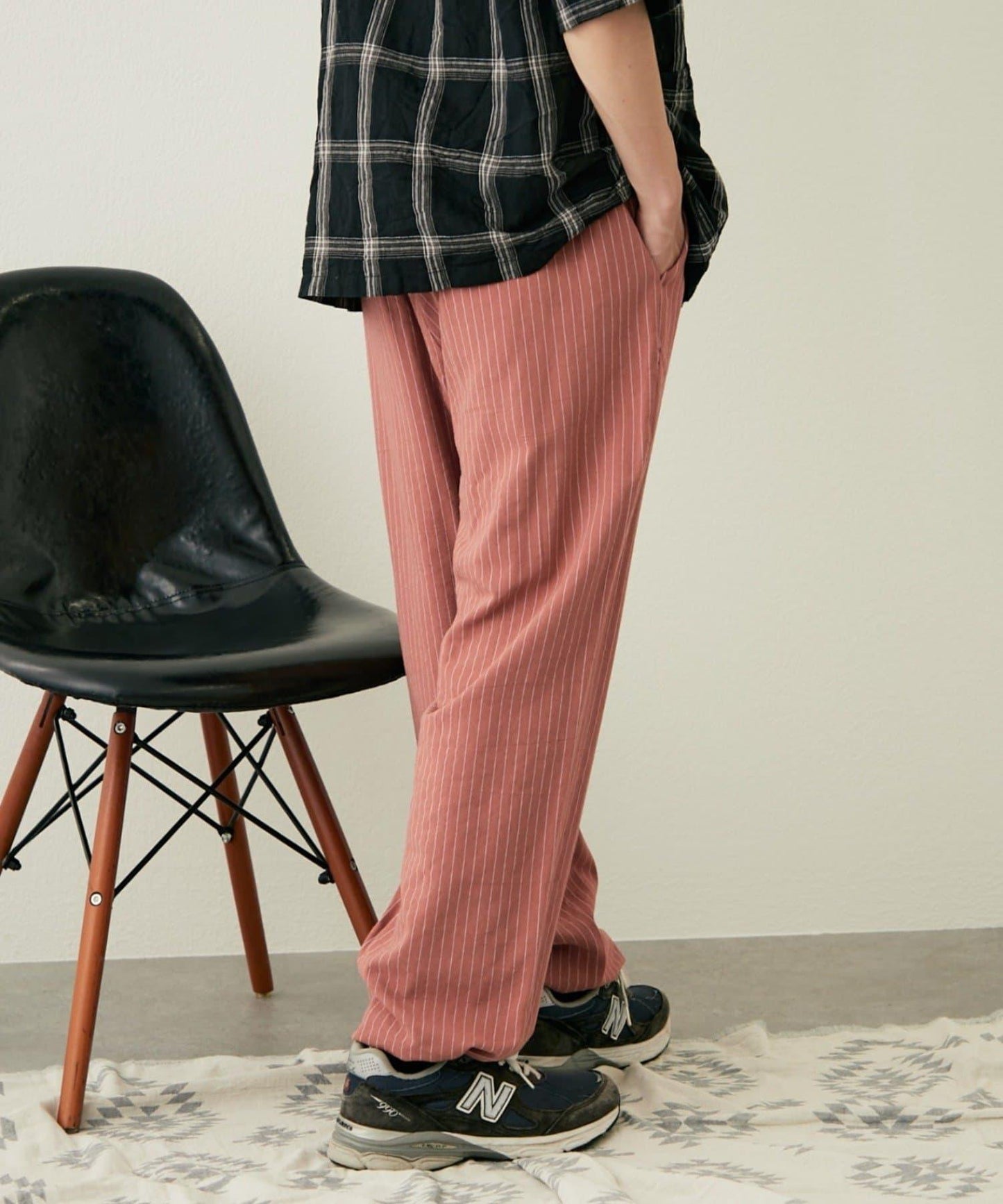 【CIAOPANIC TYPY】棉質寬鬆條紋褲