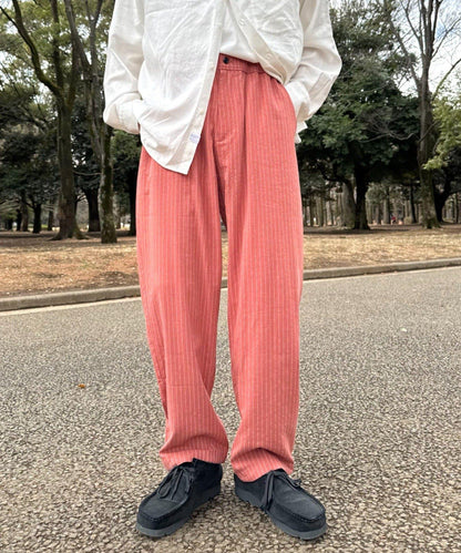 【CIAOPANIC TYPY】棉質寬鬆條紋褲