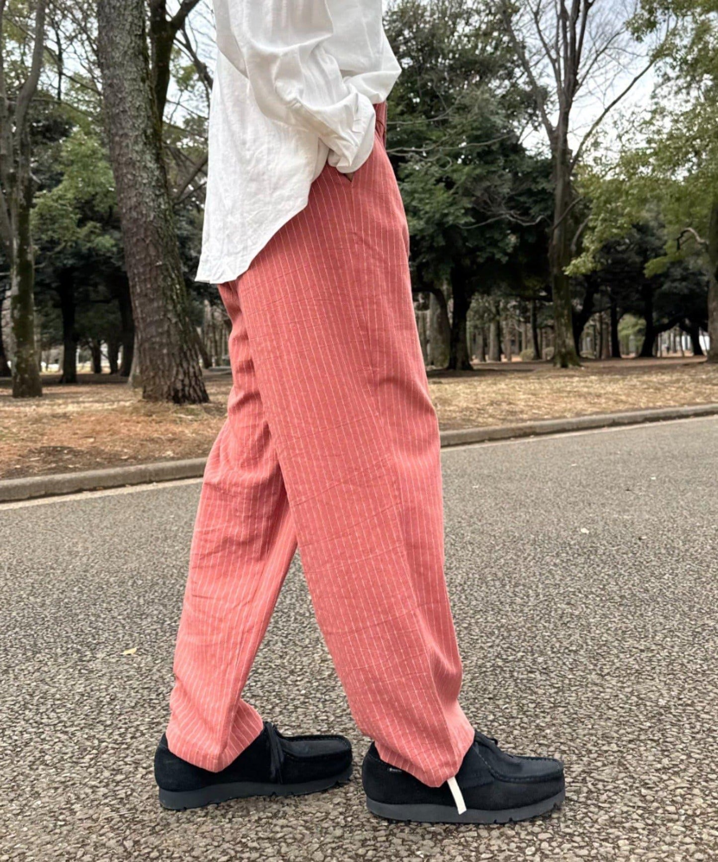 【CIAOPANIC TYPY】棉質寬鬆條紋褲