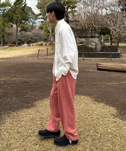 【CIAOPANIC TYPY】棉質寬鬆條紋褲