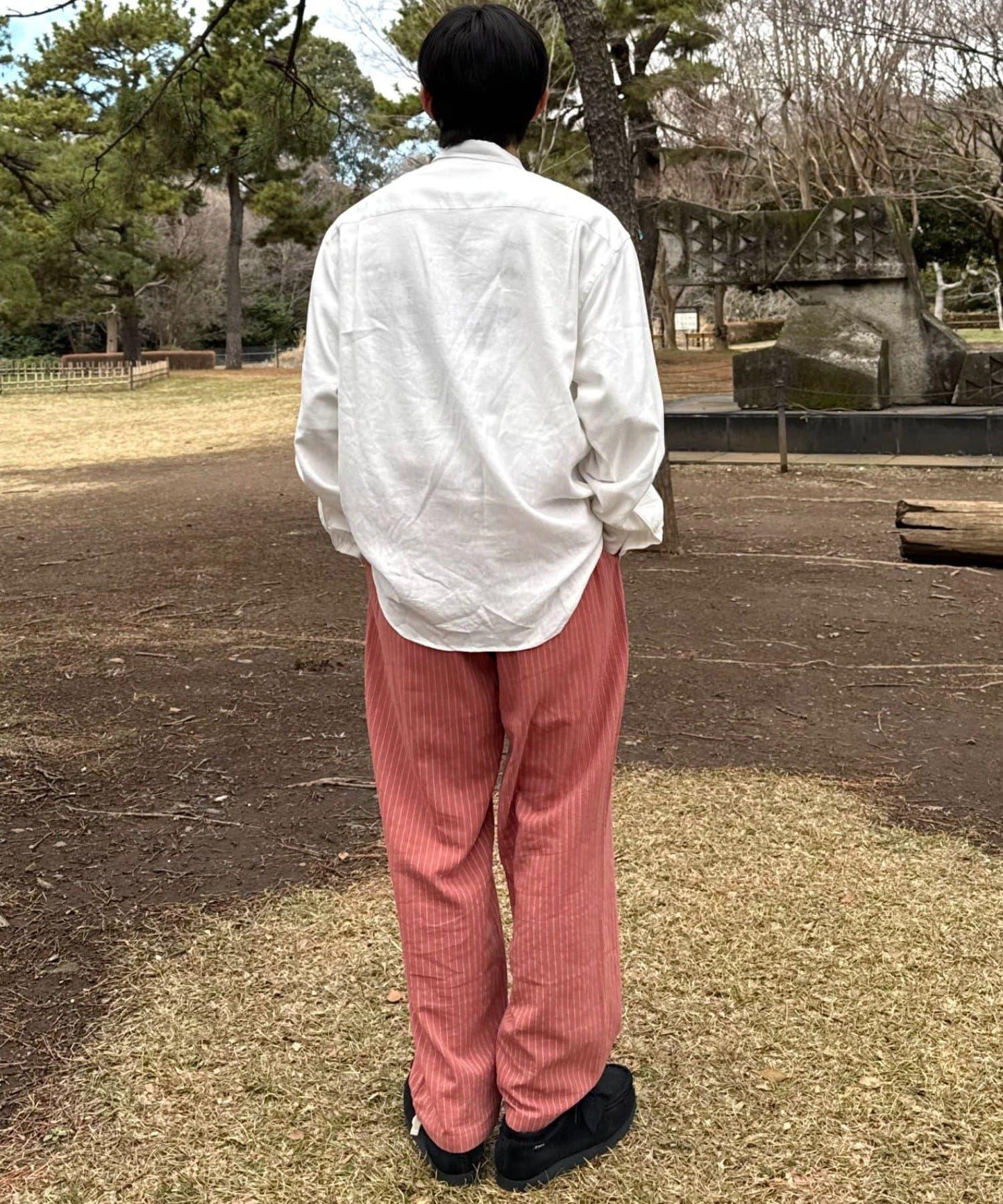 【CIAOPANIC TYPY】棉質寬鬆條紋褲