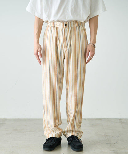 【CIAOPANIC TYPY】棉質寬鬆條紋褲