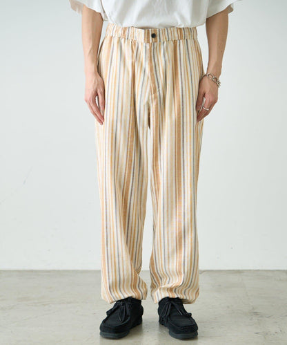 【CIAOPANIC TYPY】棉質寬鬆條紋褲