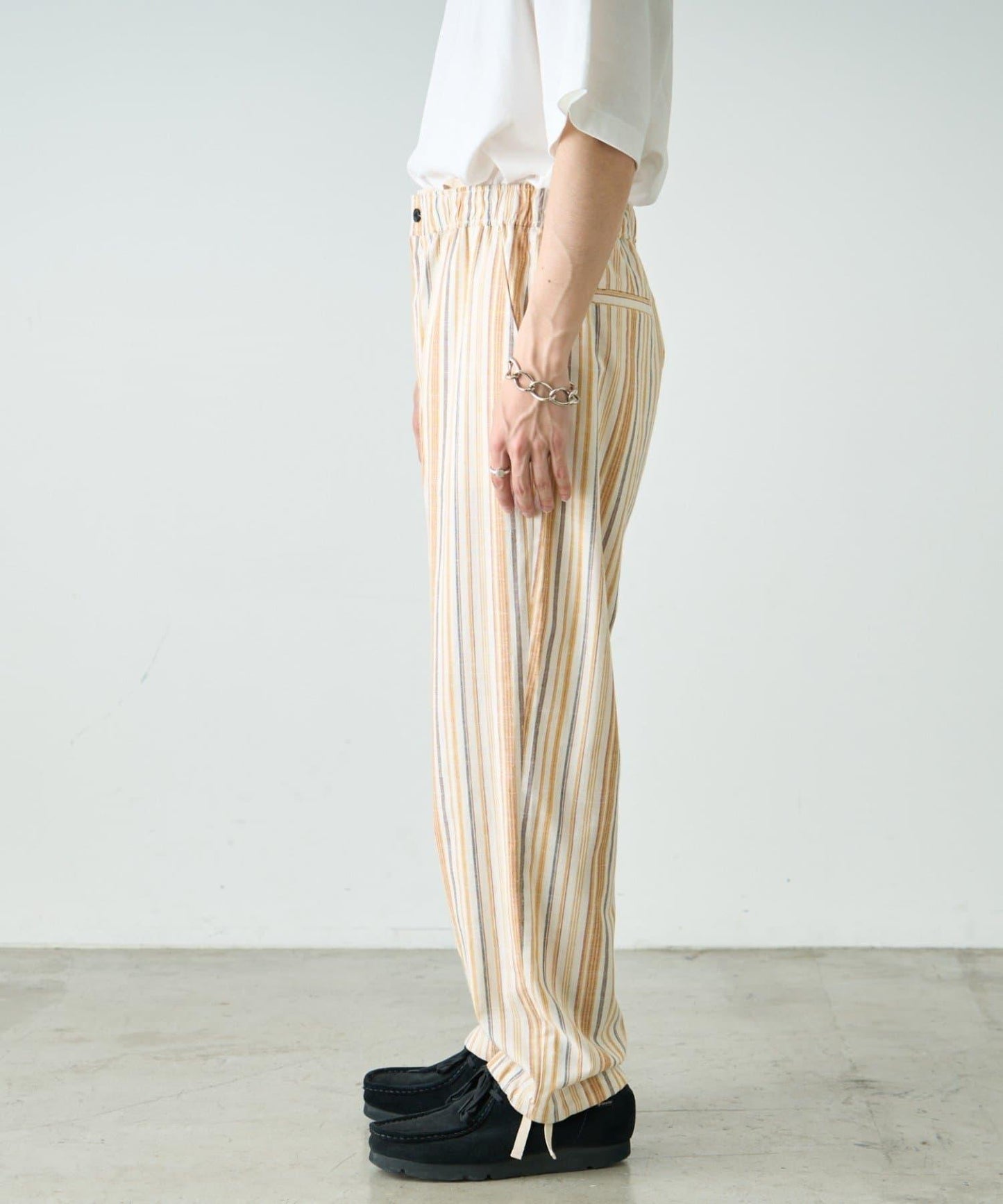 【CIAOPANIC TYPY】棉質寬鬆條紋褲