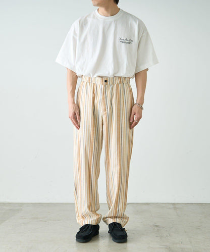 【CIAOPANIC TYPY】棉質寬鬆條紋褲