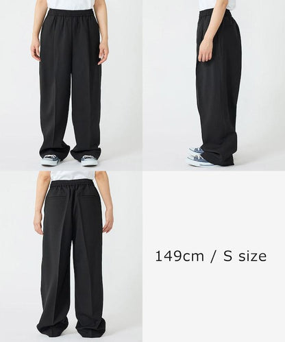 亞麻觸感 褶皺 寬鬆褲