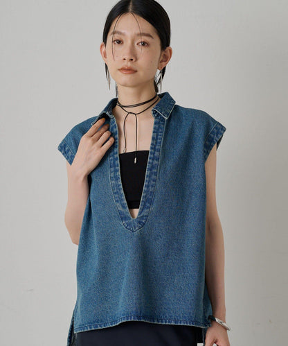 Loungedress 牛仔法式開襟襯衫