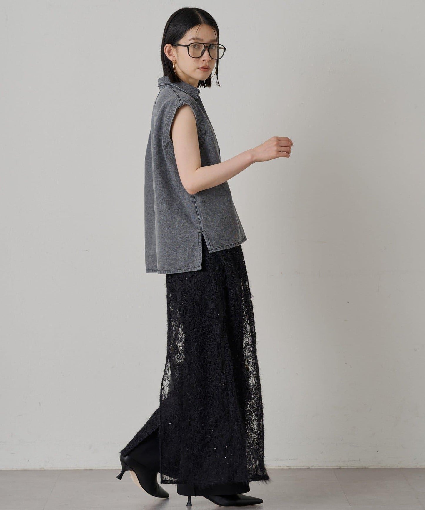 Loungedress 牛仔法式開襟襯衫