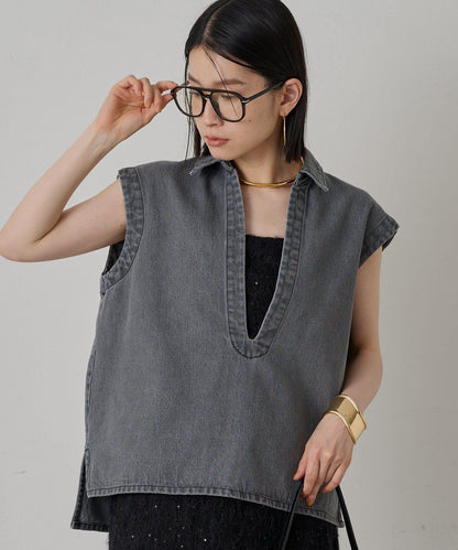 Loungedress 牛仔法式開襟襯衫