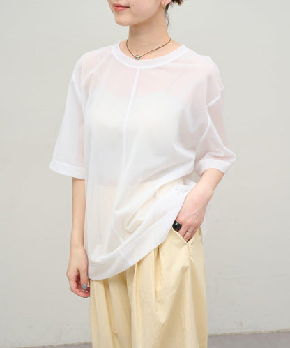 Omekashi 透膚剪裁套頭上衣