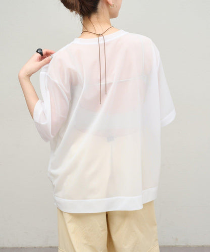 Omekashi 透膚剪裁套頭上衣