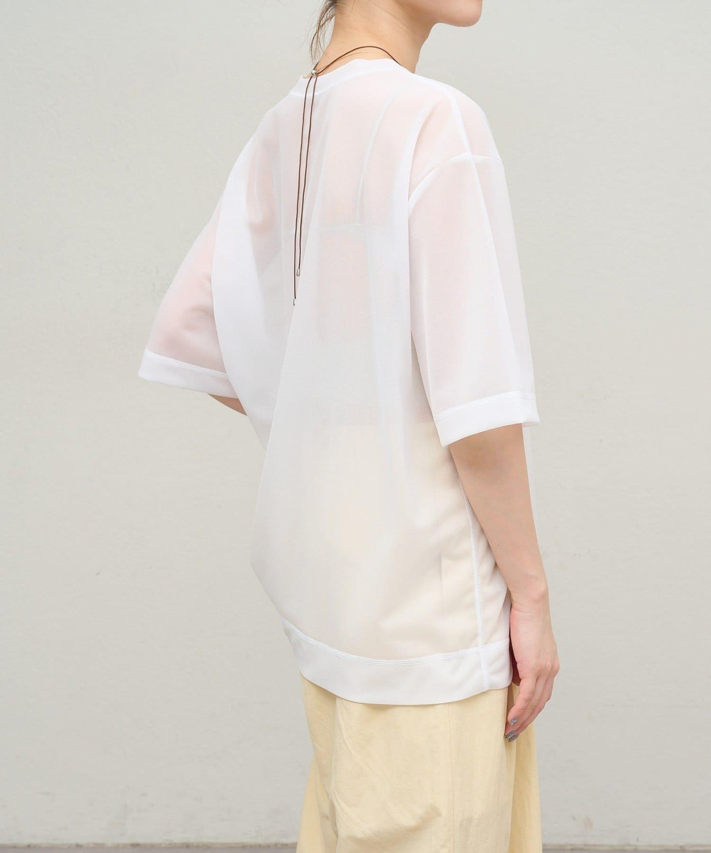 Omekashi 透膚剪裁套頭上衣