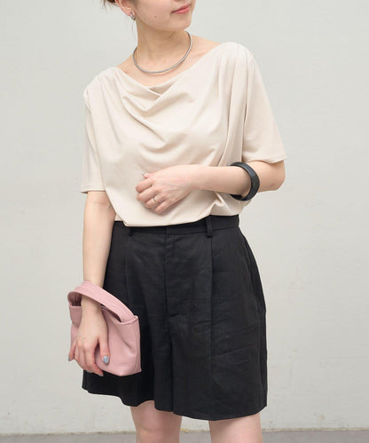Omekashi 亞麻休閒短褲