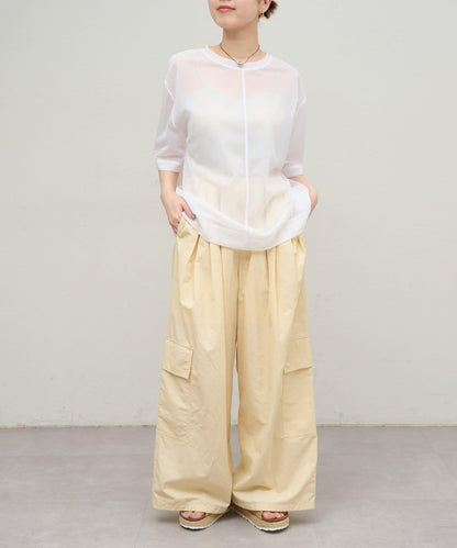 Omekashi 透膚剪裁套頭上衣