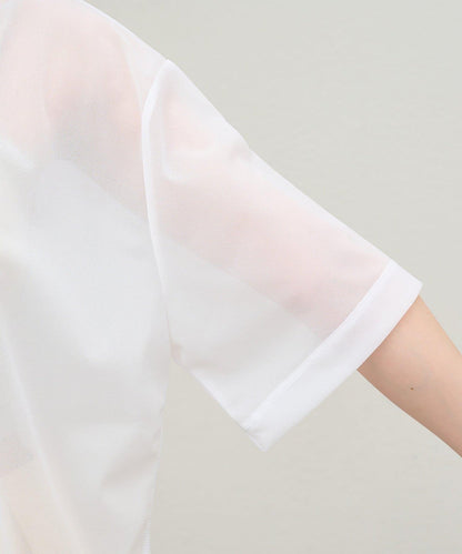 Omekashi 透膚剪裁套頭上衣