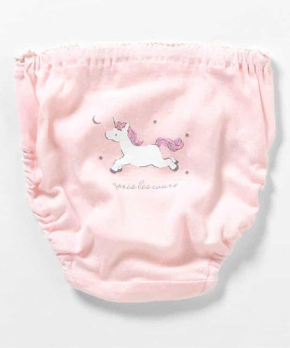 3P套裝 女孩後背印花短褲