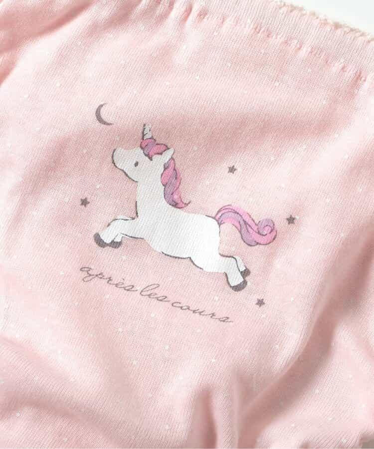 3P套裝 女孩後背印花短褲