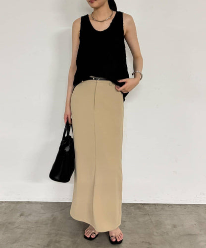 【Loungedress】 羽毛感設計 吊帶長款上衣