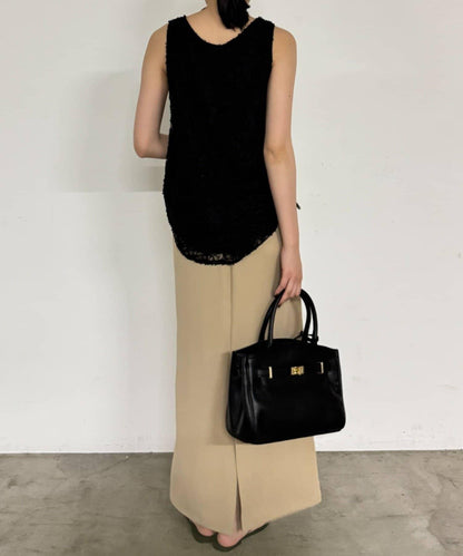 【Loungedress】 羽毛感設計 吊帶長款上衣