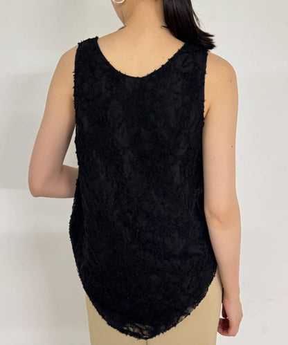 【Loungedress】 羽毛感設計 吊帶長款上衣