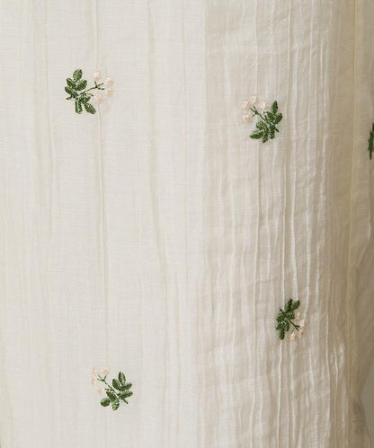 透視 小花紋 刺繡 寬鬆褲
