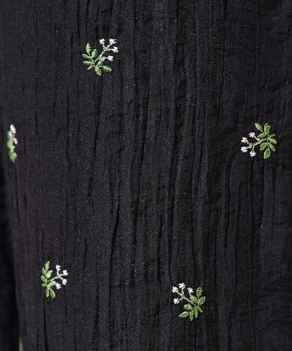 透視 小花紋 刺繡 寬鬆褲