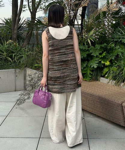 【前後2WAY】混紡絨毛針織馬甲