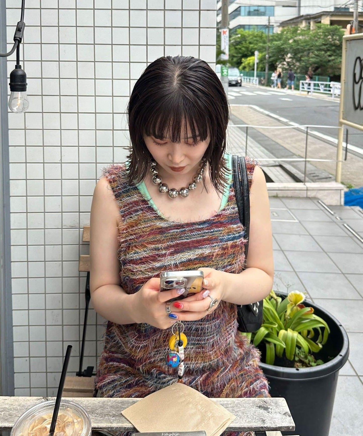 【前後2WAY】混紡絨毛針織馬甲