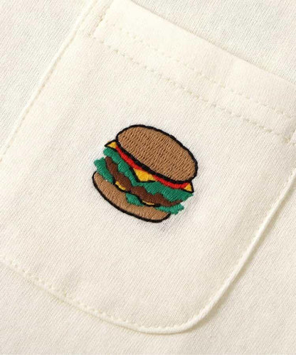 垃圾食品刺繡T恤