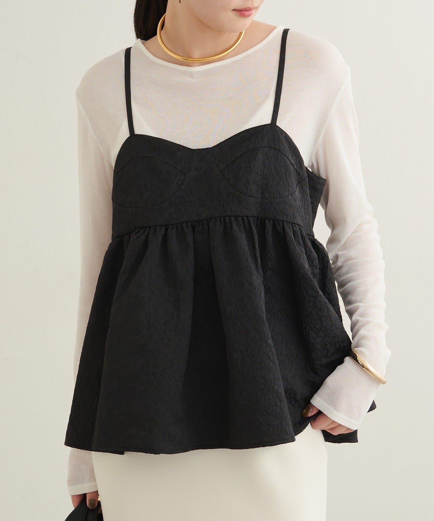 【Loungedress】豹紋提花吊帶背心