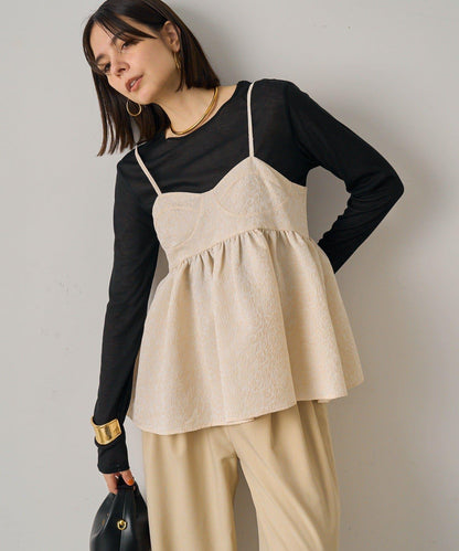 【Loungedress】豹紋提花吊帶背心