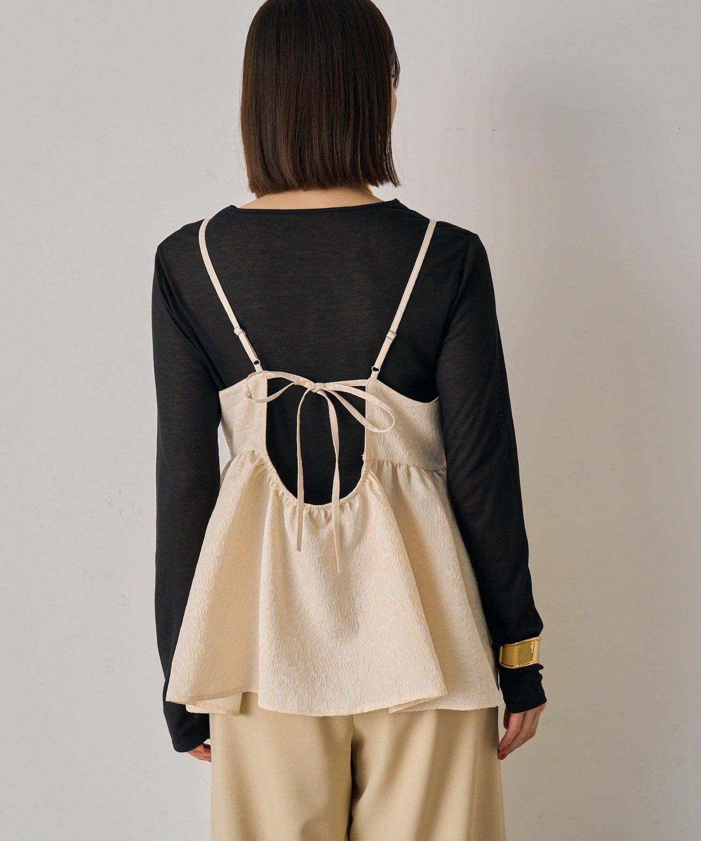 【Loungedress】豹紋提花吊帶背心