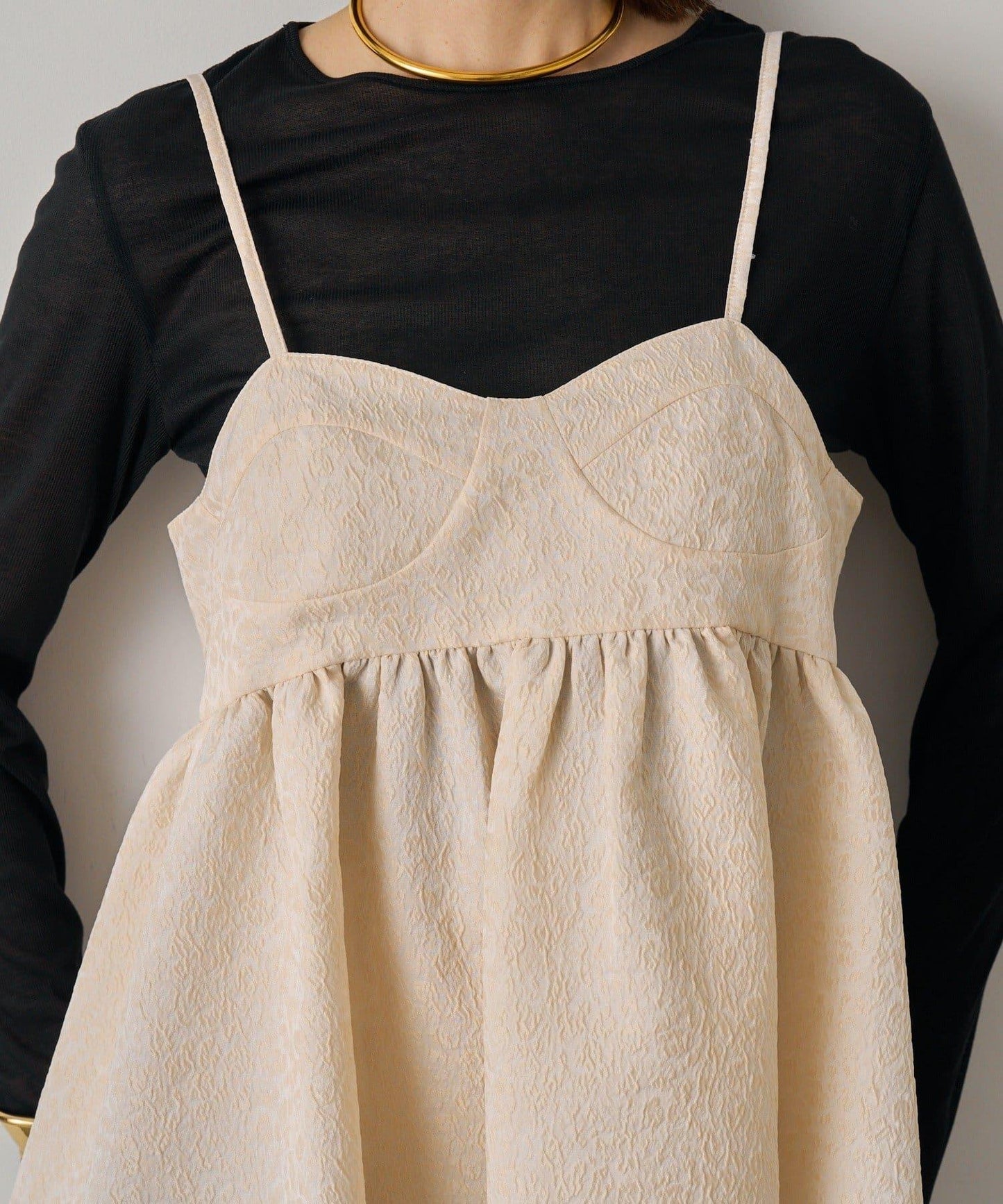 【Loungedress】豹紋提花吊帶背心