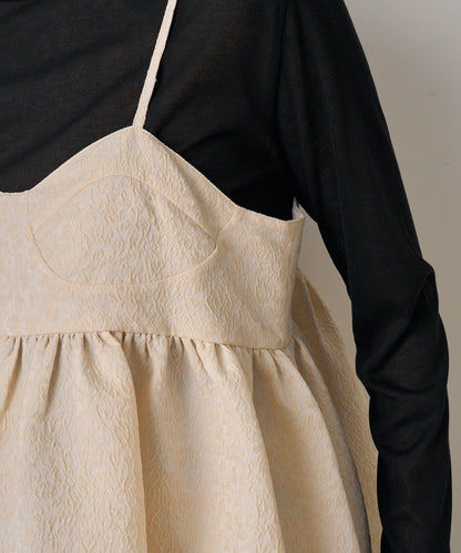 【Loungedress】豹紋提花吊帶背心