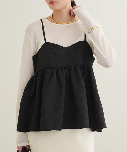 【Loungedress】豹紋提花吊帶背心