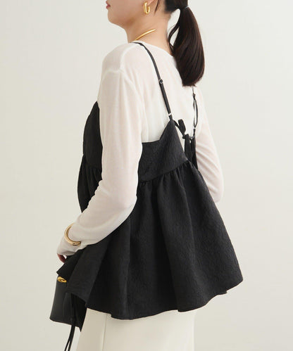 【Loungedress】豹紋提花吊帶背心