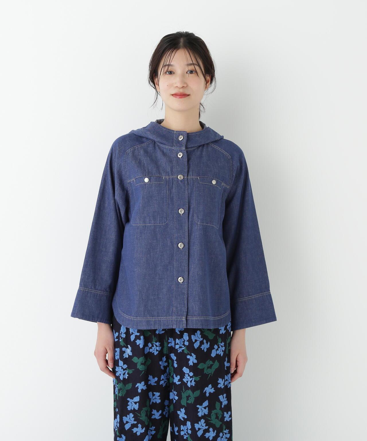 【限定】輕薄牛仔帽衫