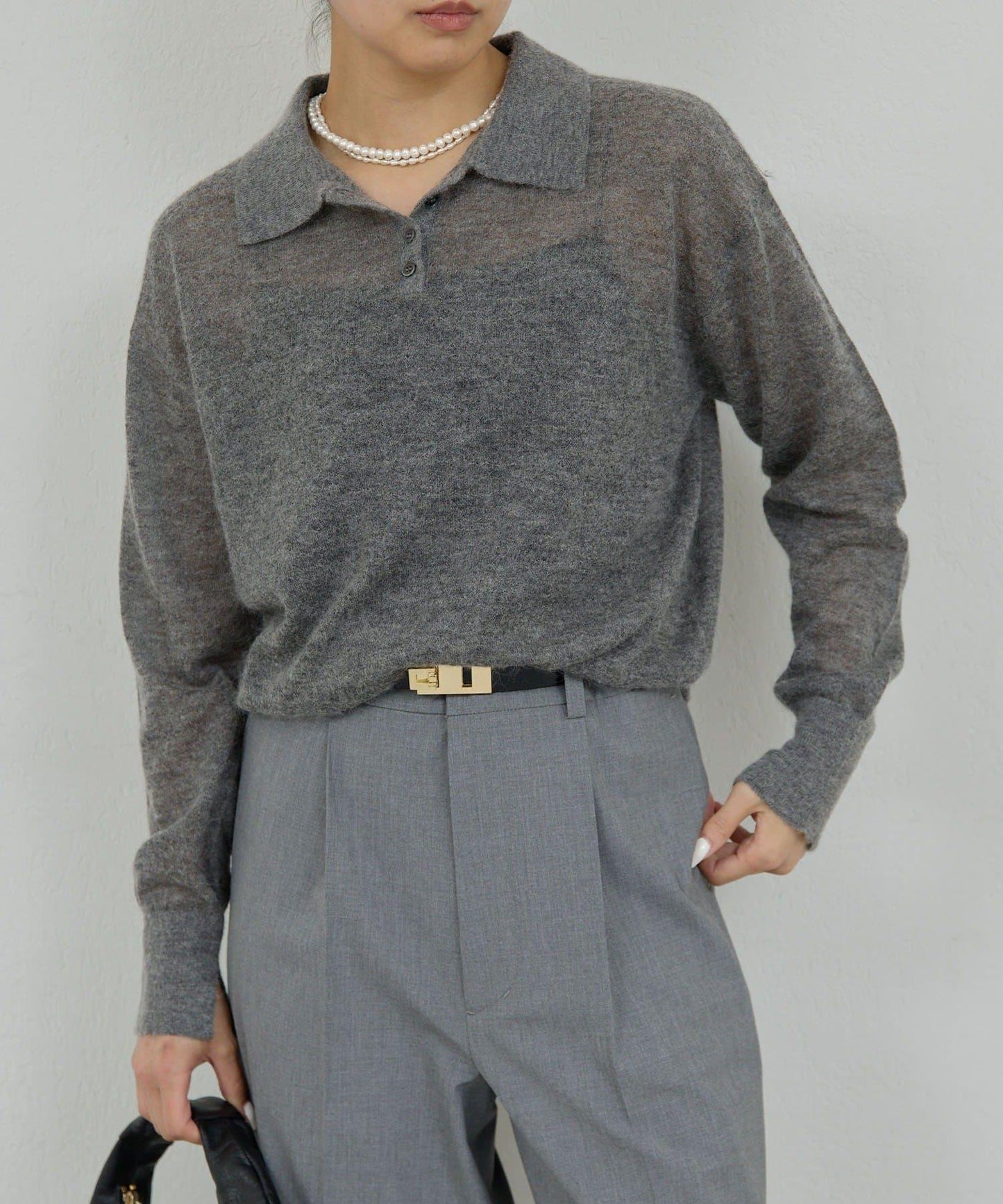 透明莫西米亞毛針織衫