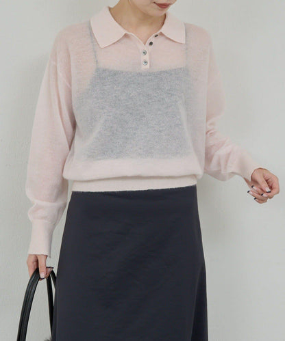 透明莫西米亞毛針織衫