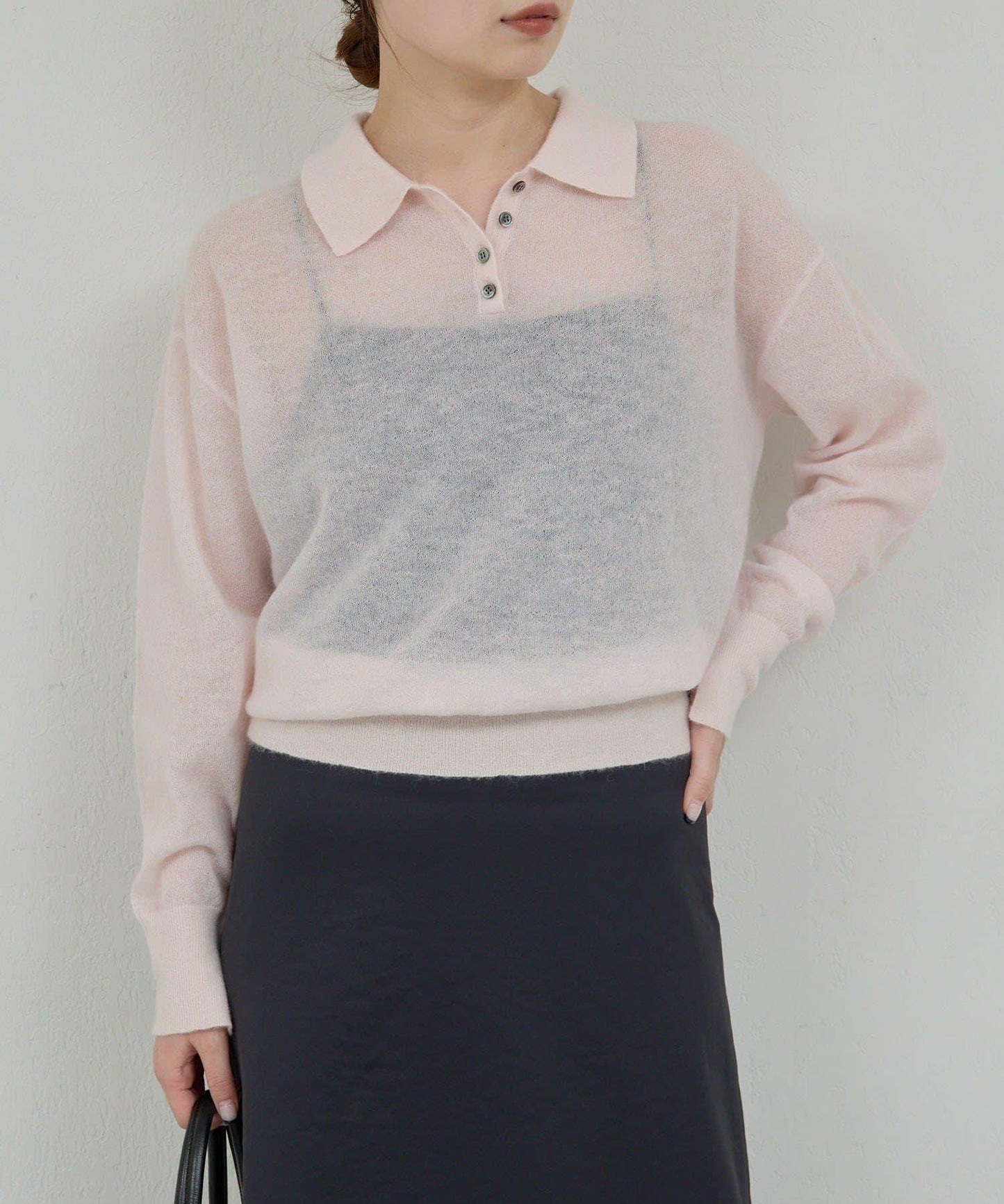 透明莫西米亞毛針織衫