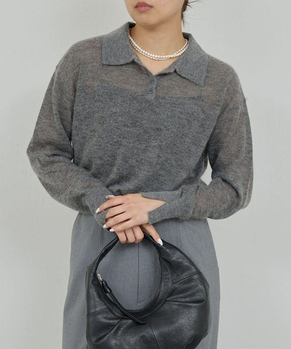 透明莫西米亞毛針織衫