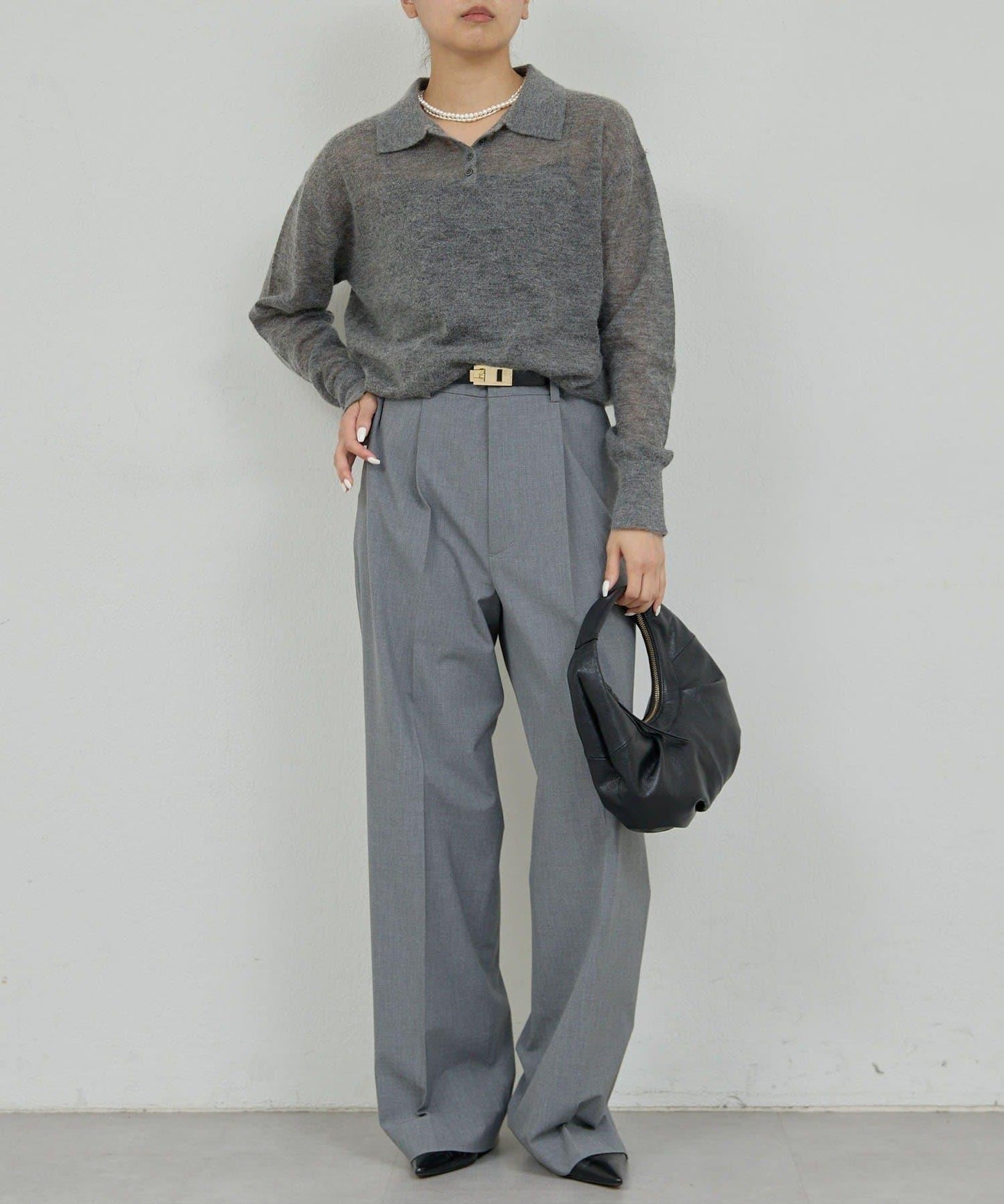 透明莫西米亞毛針織衫