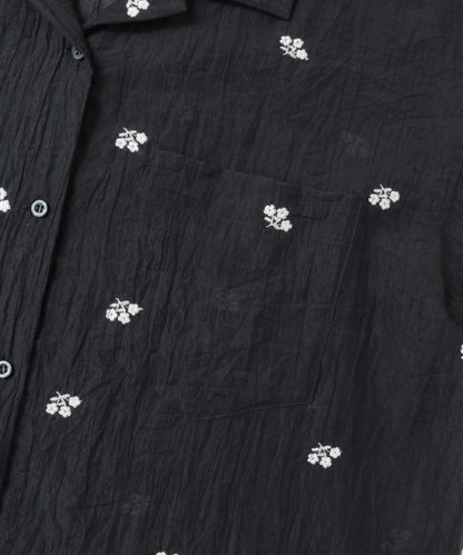 刺繡透視襯衫