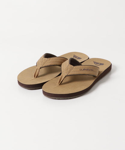 QUIKSILVER CARVER 牛巴革拖鞋