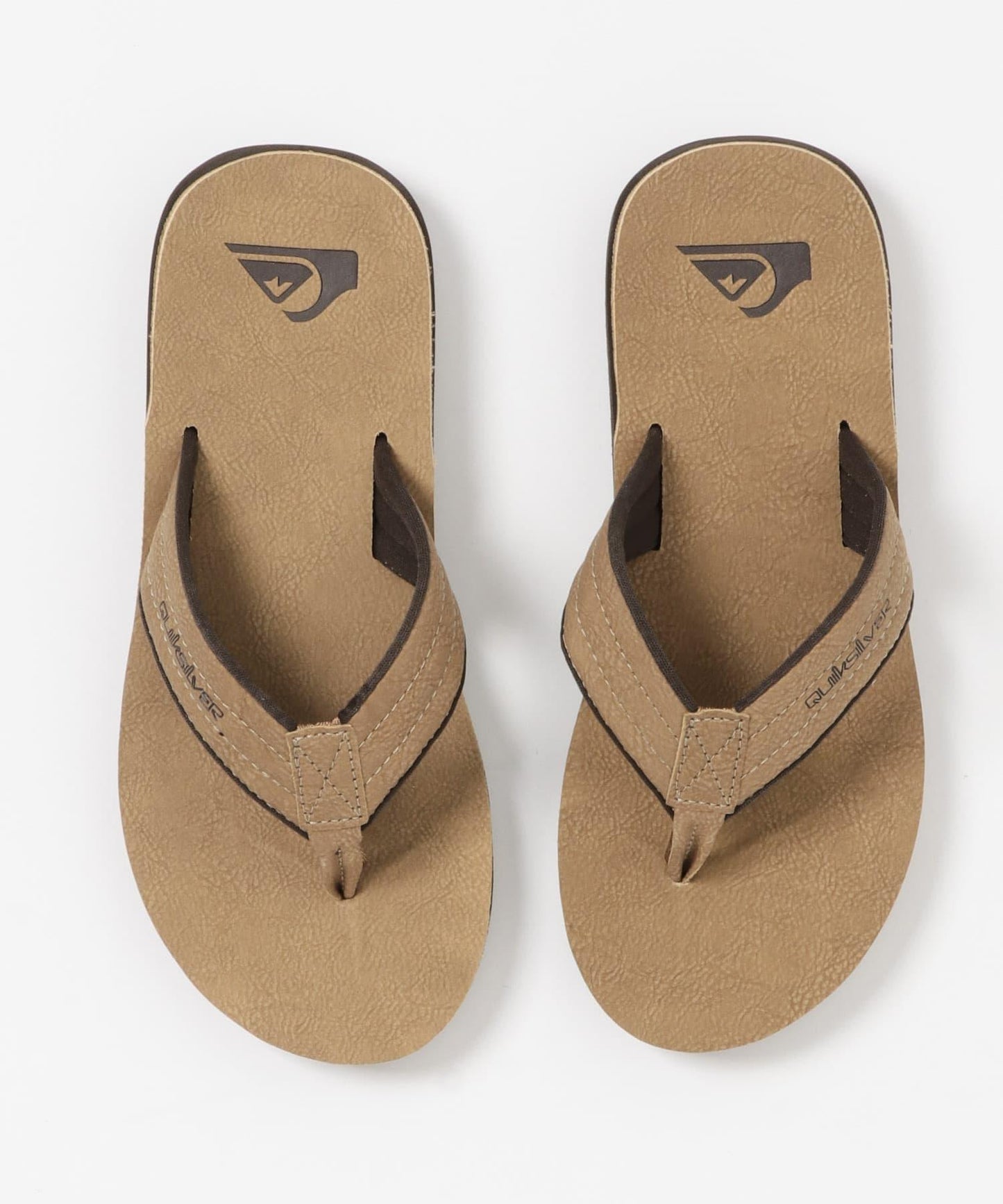 QUIKSILVER CARVER 牛巴革拖鞋