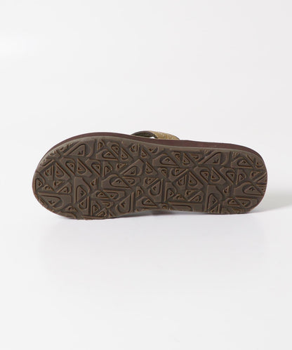 QUIKSILVER CARVER 牛巴革拖鞋