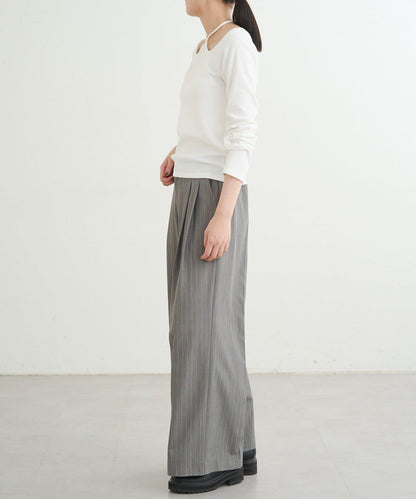 【earthy_】羅紋心形領吊帶上衣